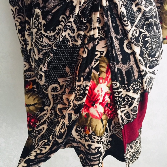 My Story Paris Multi  Floral Wrap Draping Dress - Picture 5 of 9